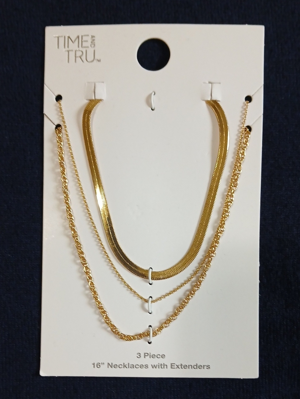 Time and Tru Gold-Tone Layered 3-Piece Necklace Set
